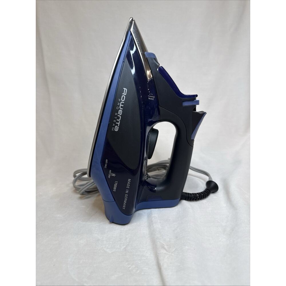 Rowenta Pro Steam Corded Iron DW5192 Auto Shut-Off Anti-Calc Blue/Black 1750W